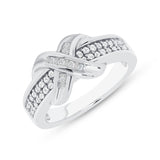 1/3 CT. T.W.  Ladies Baguette "X" Double Row Diamond Ring