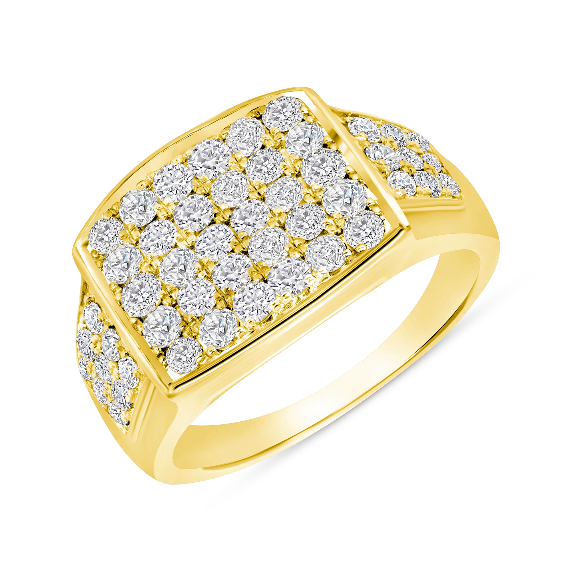 2-1/20 CT. T.W. Gents Fashion Rectangle Top Diamond Ring