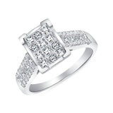 1.15 CT. T.W. Ladies Fancy Multi-Princess Center Engagement Ring