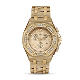 Gents Aqua Master 1 CT. T.W.  Diamond Bezel Gold-Tone Fashion Chronograph Watch