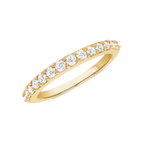 1/2 CT. T.W. Ladies 14-Diamond Domed Band