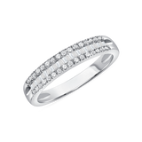 1/3 CT. T.W. Ladies Channel Baguette & Round Diamond Band