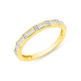 1/4 CT. T.W. Ladies Fancy Multi Round & Baguette Diamond  Wedding Band