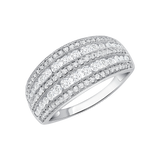 1 CT. T.W. Ladies Dual Split Diamond Row Top Band