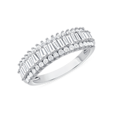 1 CT. T.W. Ladies Baguette Diamonds & Round Outsides Fashion Band