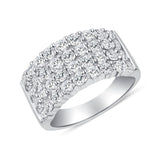 2 CT. T.W. Ladies Fancy 4-Diamond Row Anniversary Ring
