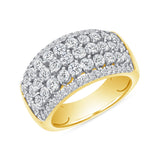 2.15 CT. T.W. Ladies Fancy Multi-Raised Diamond Rows Anniversary Band