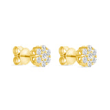 3/4 CT. T.W. Fancy 7-Diamond Cluster Earrings