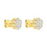 1-1/3 CT. T.W. Fancy 7-Diamond Cluster Earrings