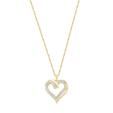 3/10 CT. T.W. Fancy Polished Diamond Heart Pendant