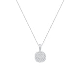 17/20 CT. T.W. Ladies Fancy Round Double Halo Diamond Pendant