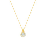 13/20 CT. T.W. Ladies Fancy Starburst Halo & Diamond Bale Pendant