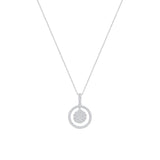 17/20 CT. T.W. Ladies Round Cluster Diamond with Floating Halo Pendant