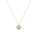 1/4 CT. T.W. Ladies Fancy Turned Cushion Halo Cluster Pendant