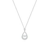 2/5 CT. T.W. Ladies Fancy Teardrop & Split Round Cluster Diamond Pendant