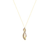 1 1/20 CT. T.W. Ladies Fancy Chocolate Diamond Twist Ribbon Pendant