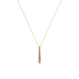 9/20 CT. T.W. Ladies Multi Brilliant Chocolate Diamond Bar Pendant