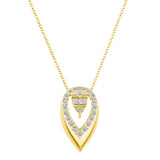 1/3 CT. T.W. Ladies Fancy Diamond Teardrop with Baget Pendant