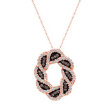 3/5 CT. T.W Ladies Designer Chocolate & White Diamond Pinwheel Pendant