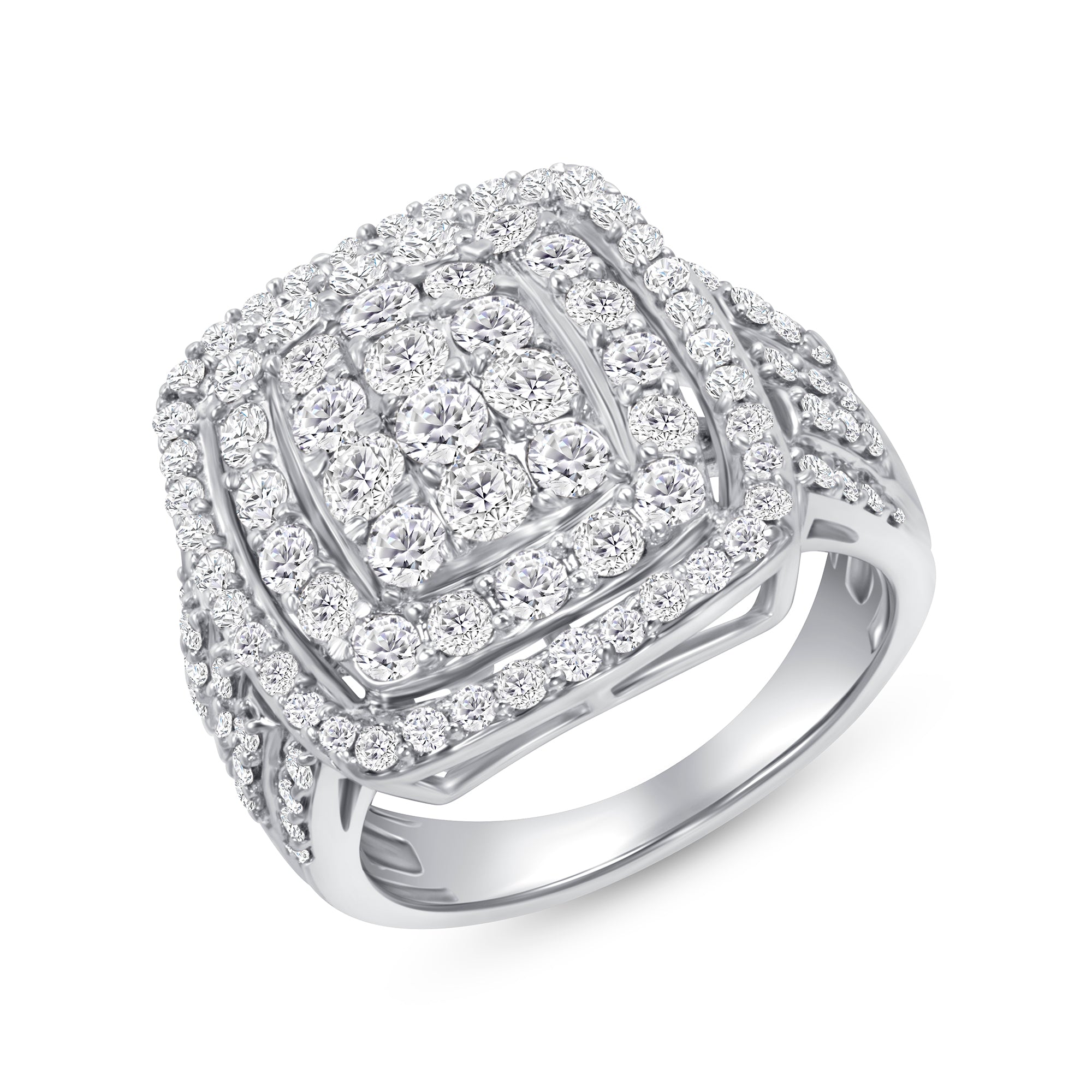 CELESTINA Multirow Diamond Fashion Ring (1.76 cttw