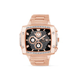 Gents Aqua Master Rose-Tone Diamond Chronograph Watch