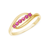 Ladies 6-Round Rubies Split Sides Ring