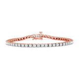 2-1/4 CT. T.W. Ladies Fancy Round Bezel Diamond Tennis Bracelet