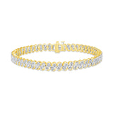 5.15 CT T.W. Ladies Fashion Angled Diamond Tennis Bracelet