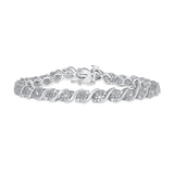 1/2 CT. T.W. Marquise Shape Diamond "S" Twist Tennis Bracelet