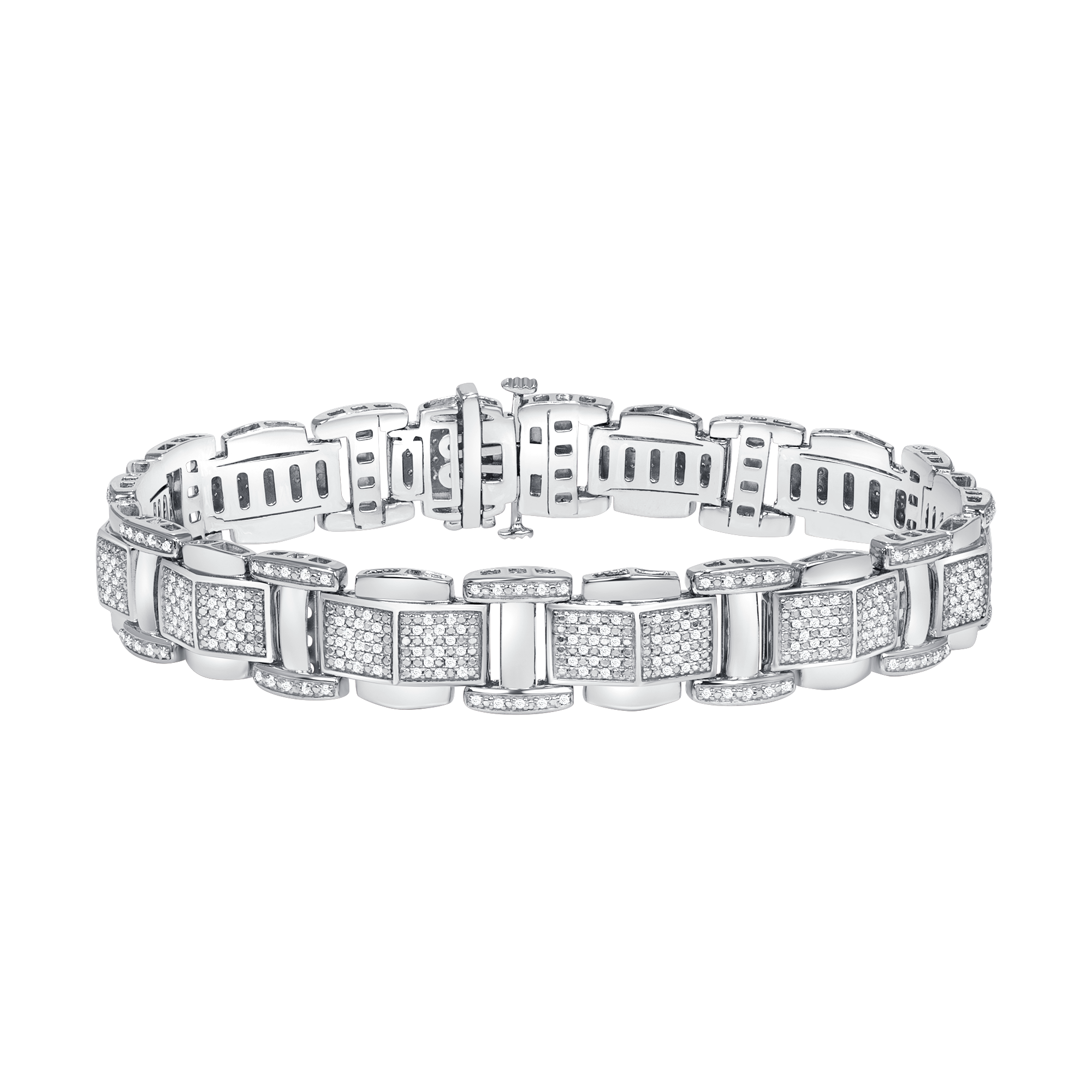 Men''s Black Diamond Bracelet 2.54 ct Black Rhodium Plated Silver at Rs  45000 | Diamond Bracelet in Surat | ID: 20615587155