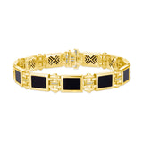 Gents Designer Black Onyx & Diamond Bracelet
