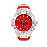 Gents Aqua Master Red Rubber Diamond Chronograph Divers Watch